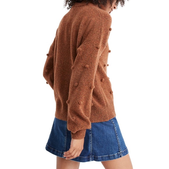 Madewell Heather Cider Brockton Bobble Sweater - Picture 4 of 9
